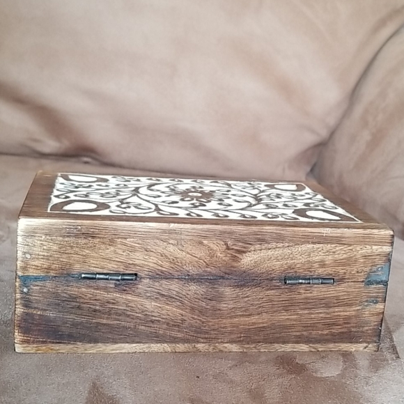 Mela Artisans Decorative Hand Crafted Wood Box - Picture 6 of 8